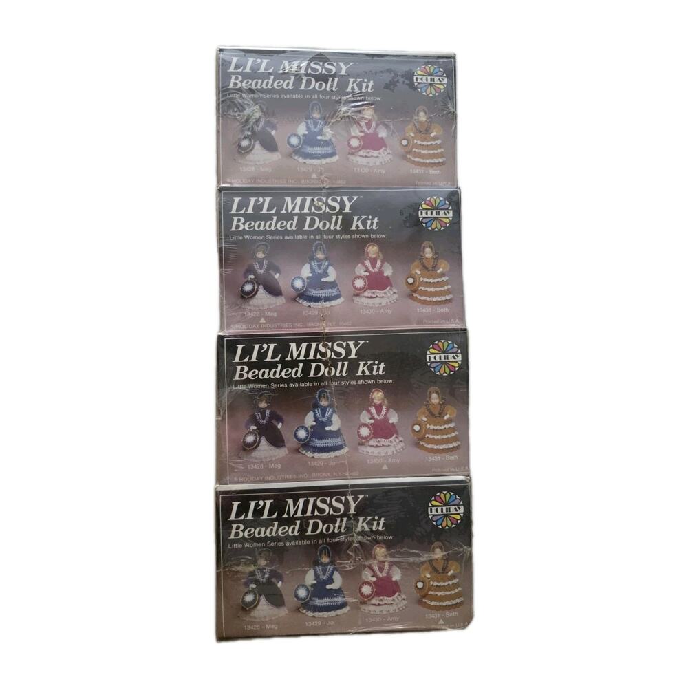 Vintage Holiday Li’l Missy Beaded Doll Kit New Sealed LITTLE WOMEN Full Set USA